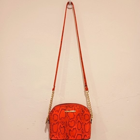 Steve Madden Orange Snakeskin Crossbody Purse - Picture 3 of 4
